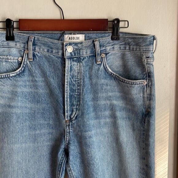 AGOLDE Jamie High Rise Classic Ripped Cotton Jeans - Picture 4 of 15